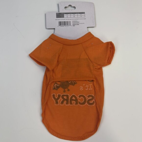 Novelty Pet Halloween Tee Small "I'm So Cute Its Scary" Orange Dog Costume NEW - Picture 3 of 9